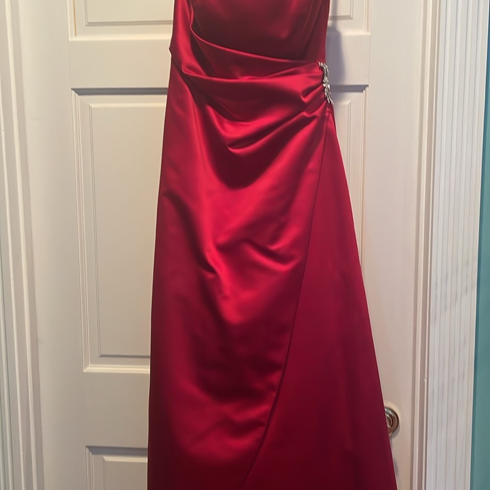 David’s Bridal Ruby Red Evening Gown, Size 4. - image 5
